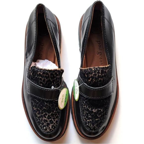 Paul Green Natasha Leopard Print Leather Loafers Size 7.5 NWOB - Picture 4 of 15